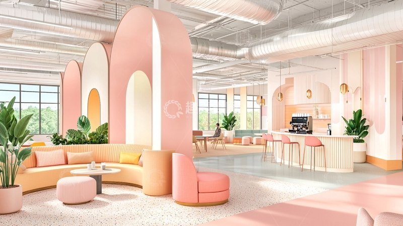 高清大图下载【趣麦麦图】粉色拱形门厅