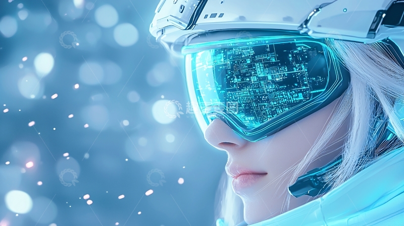 高清大图下载【趣麦麦图】未来感滑雪女性特写