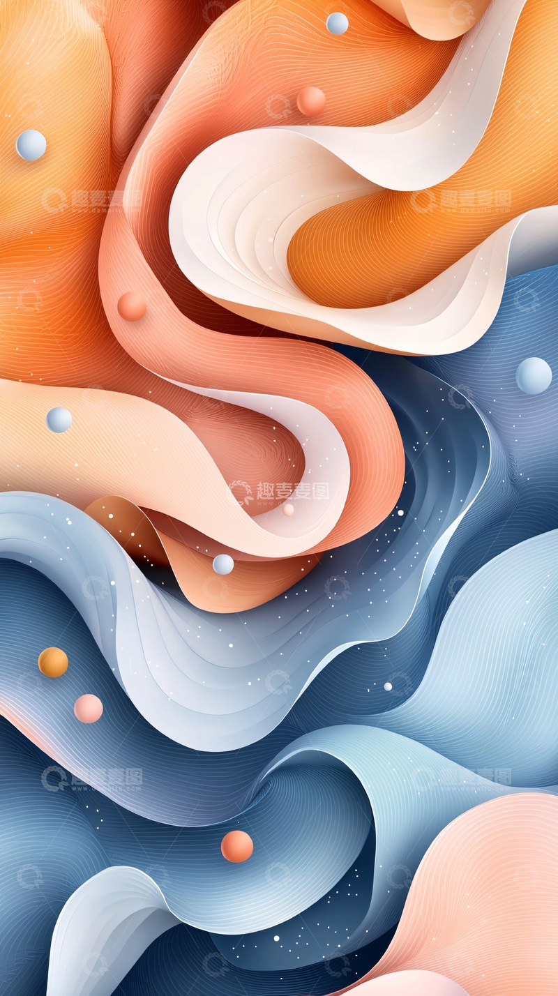 高清大图下载【趣麦麦图】抽象波浪纹理背景