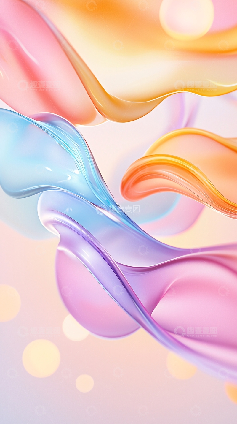 高清大图下载【趣麦麦图】抽象水彩渐变丝绸背景