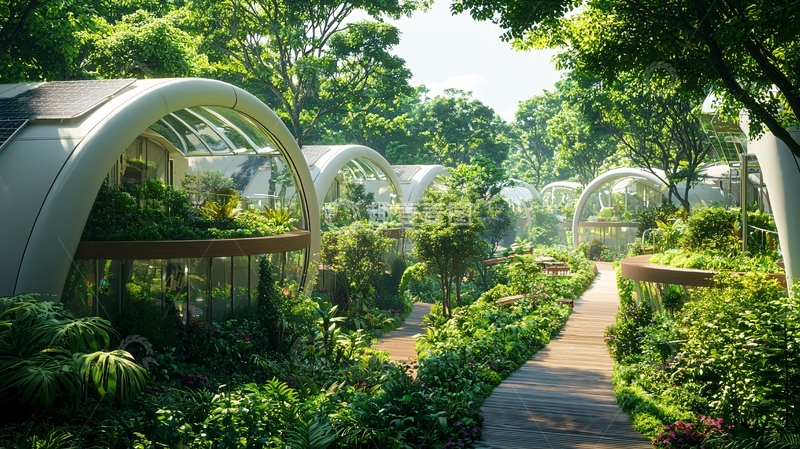 高清大图下载【趣麦麦图】未来主义温室景观