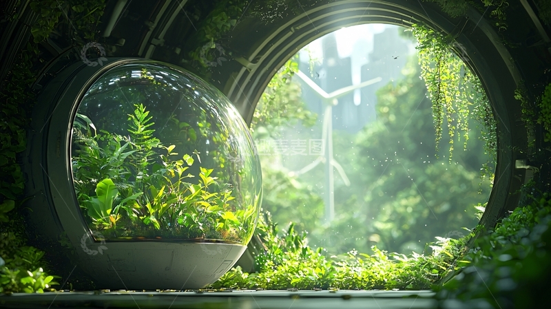 高清大图下载【趣麦麦图】未来感绿色生态住宅