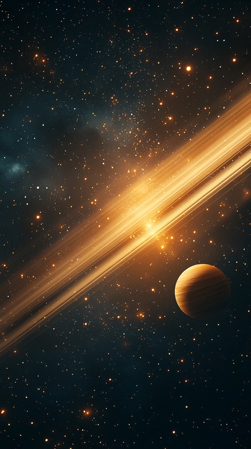 星环围绕行星的壮丽景象