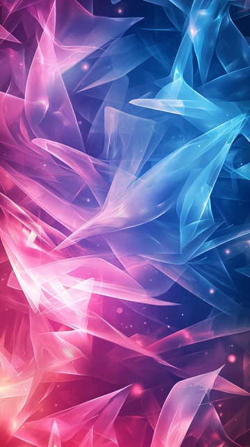蓝粉渐变抽象几何图形