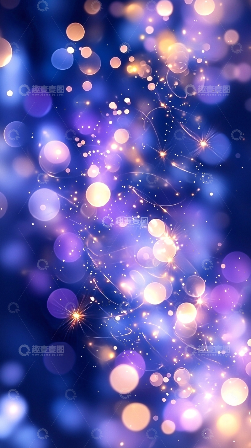 高清大图下载【趣麦麦图】梦幻星光背景图