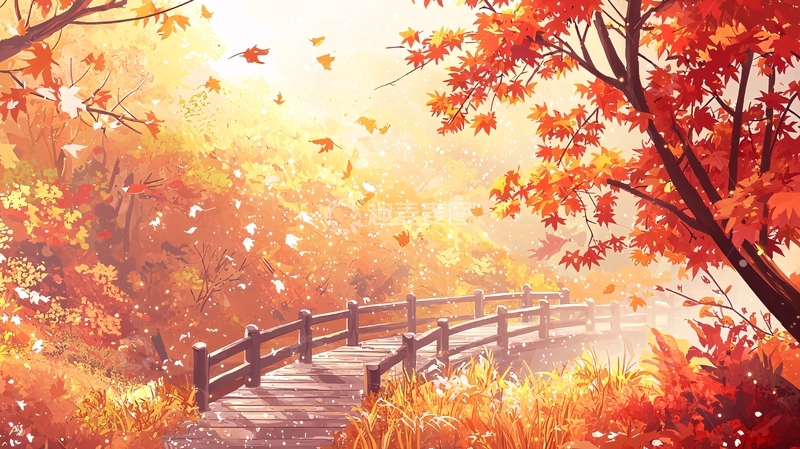 高清大图下载【趣麦麦图】秋日动漫风景图