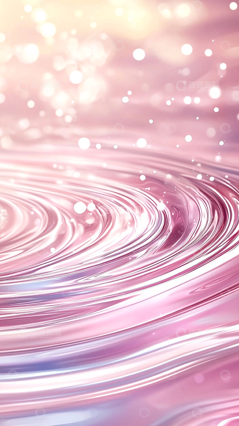 高清大图下载【趣麦麦图】粉色水面波光粼粼