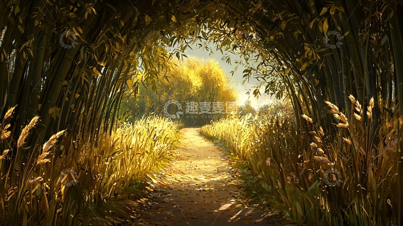 高清大图下载【趣麦麦图】通往光明的小路
