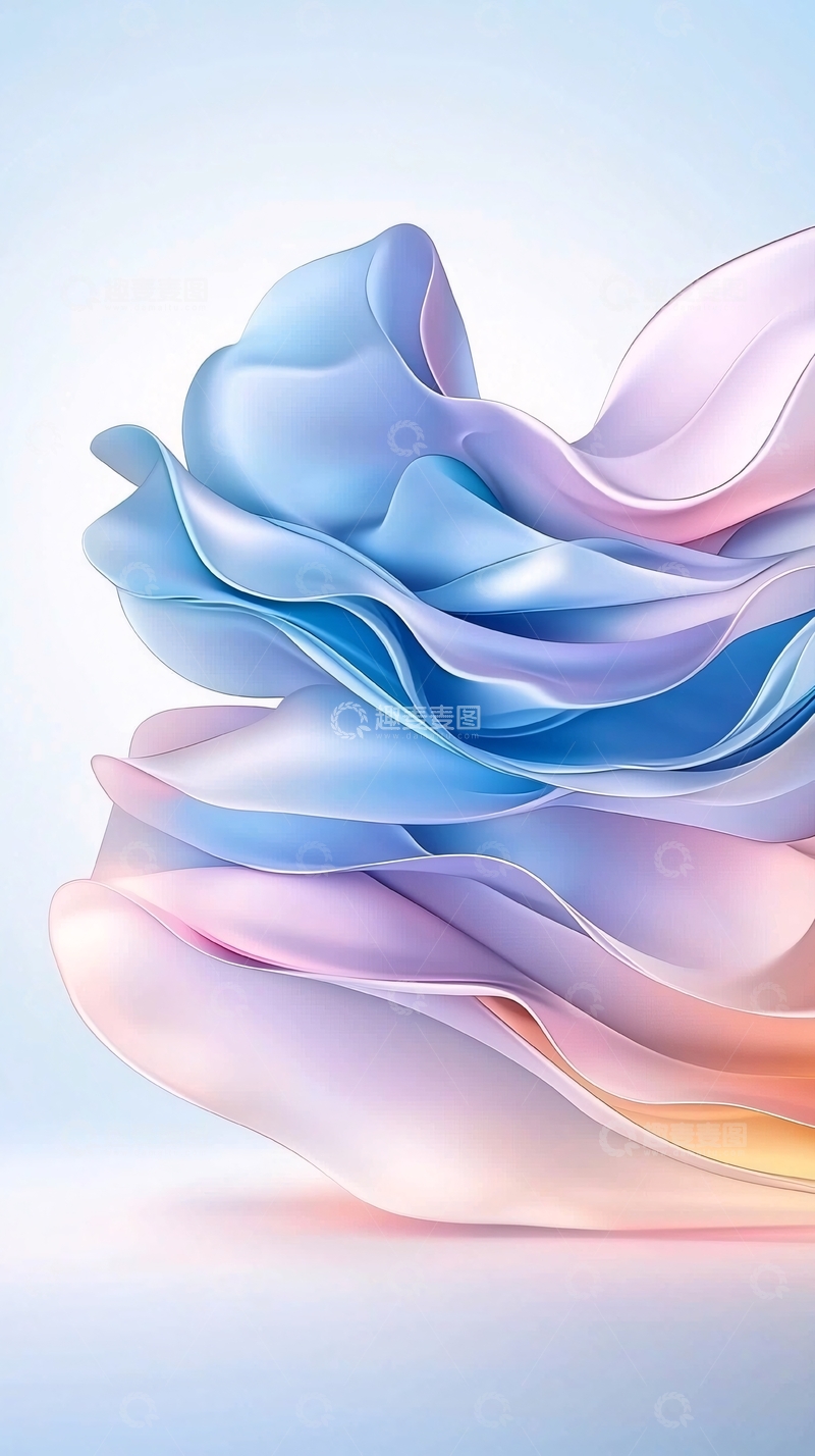 高清大图下载【趣麦麦图】抽象渐变丝绸