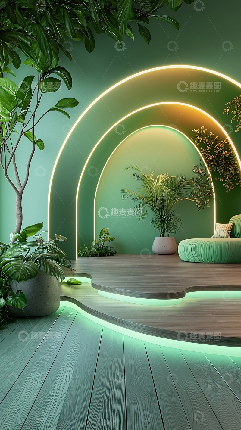 高清大图下载【趣麦麦图】绿色室内高清图片