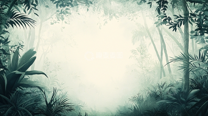 高清大图下载【趣麦麦图】神秘幽静的森林背景