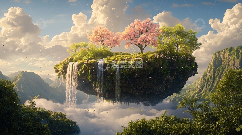 高清大图下载【趣麦麦图】悬浮岛高清图片
