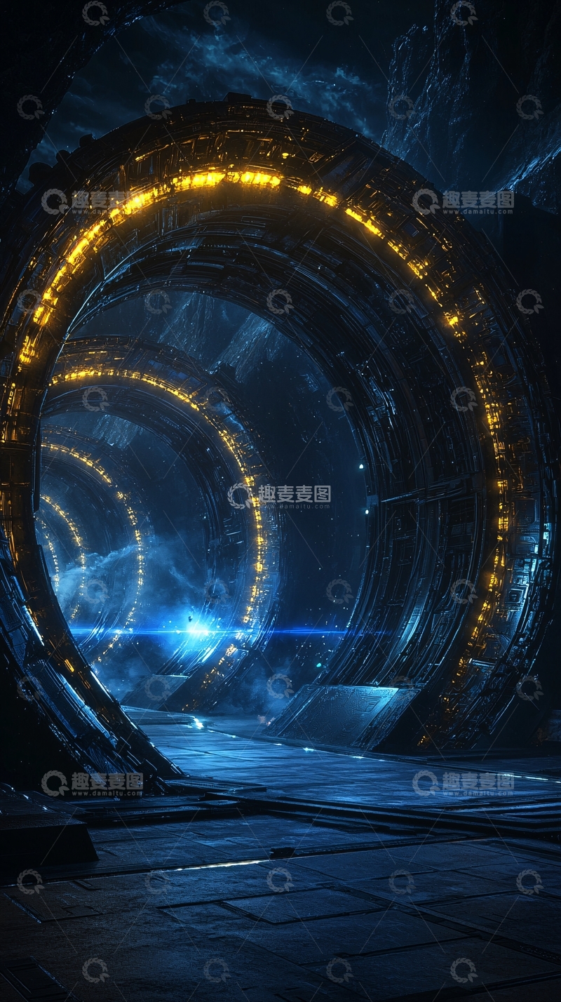 高清大图下载【趣麦麦图】科幻未来传送门