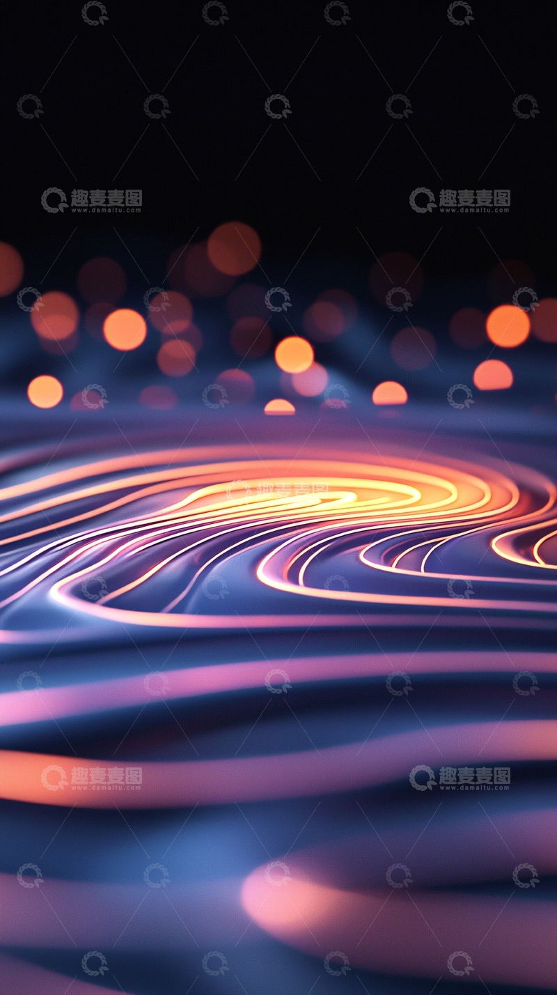 高清大图下载【趣麦麦图】抽象漩涡光晕
