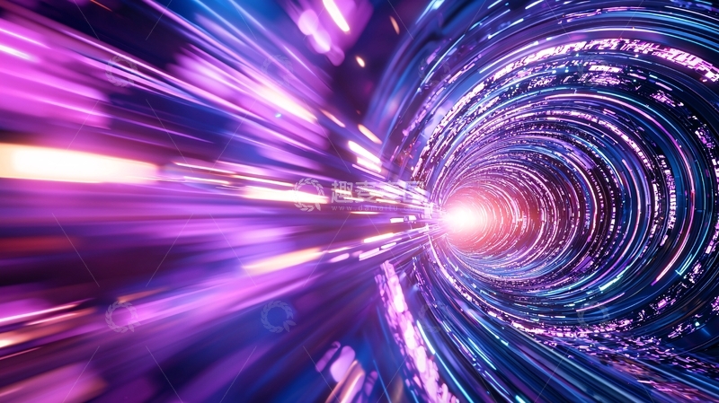 高清大图下载【趣麦麦图】科技感十足的时空隧道