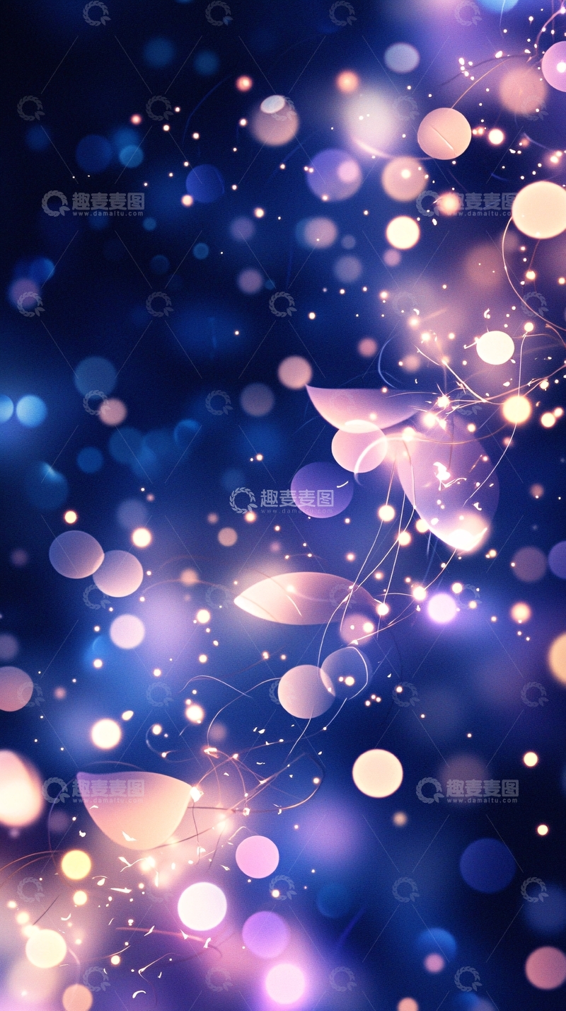 高清大图下载【趣麦麦图】梦幻蓝色光晕背景