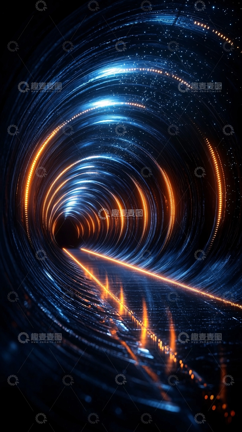 高清大图下载【趣麦麦图】科技感隧道高清图片