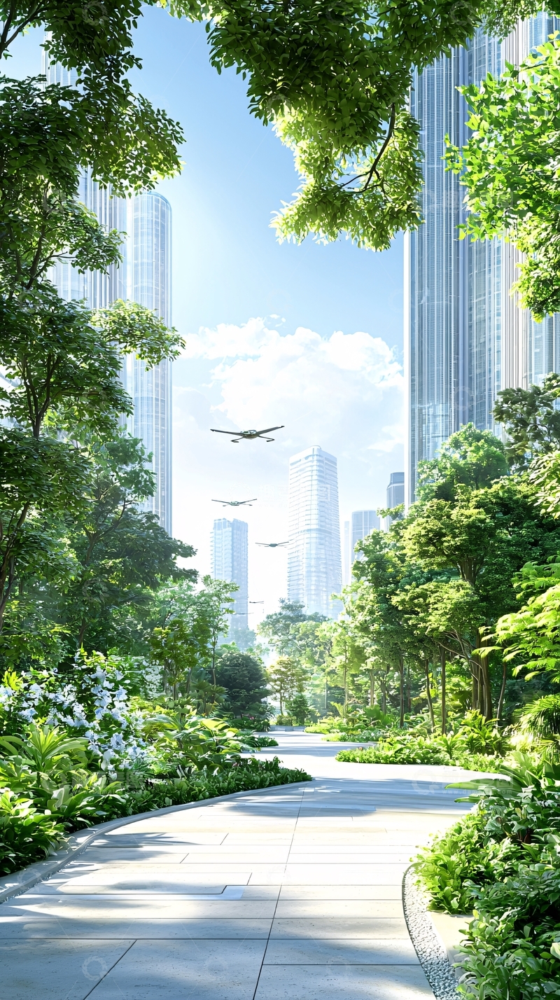 高清大图下载【趣麦麦图】绿色城市高清图片