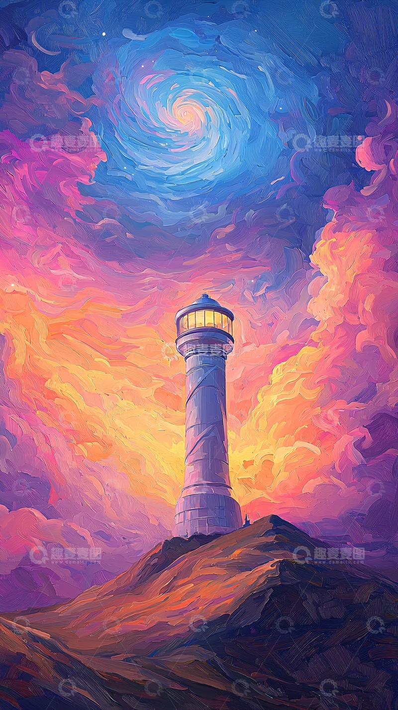 高清大图下载【趣麦麦图】梦幻灯塔高清图片