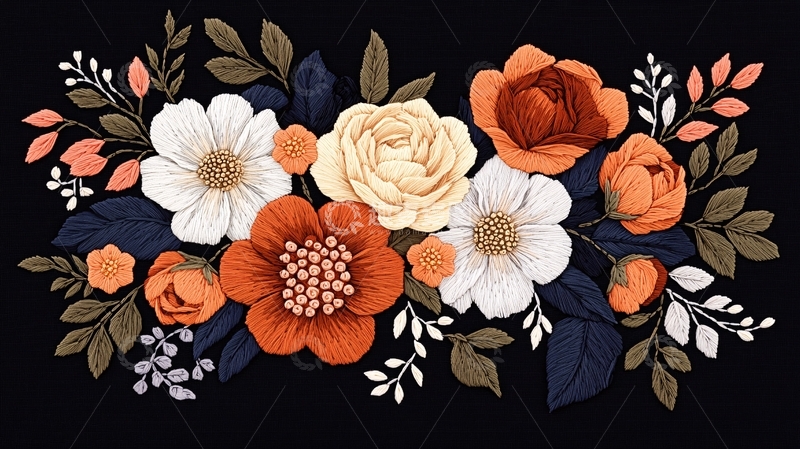 高清大图下载【趣麦麦图】手绘风花卉图案