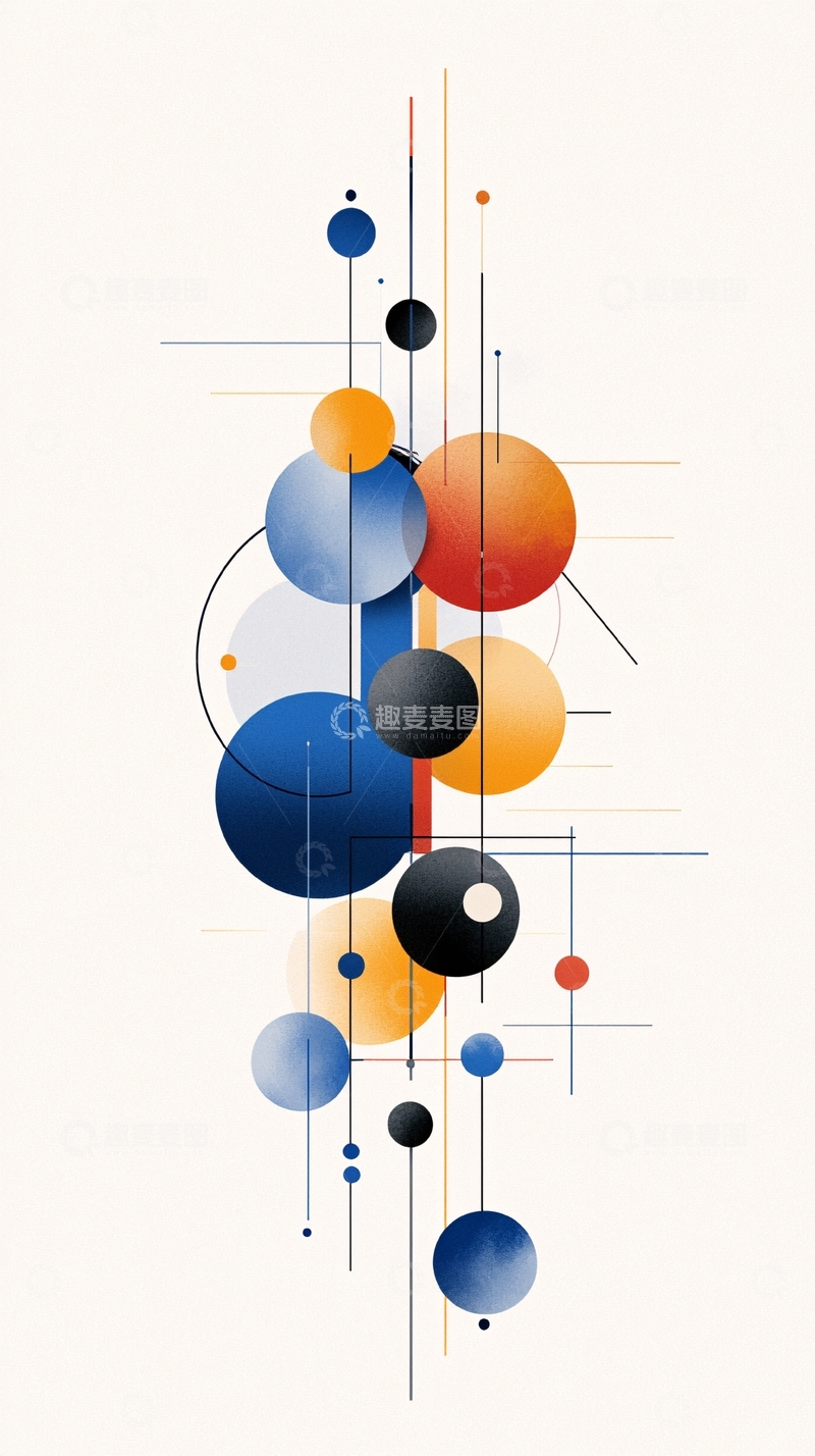 高清大图下载【趣麦麦图】几何图形构成的抽象艺术品