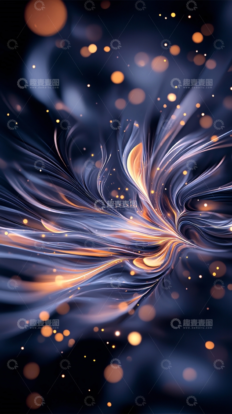 高清大图下载【趣麦麦图】光芒四射的抽象花朵