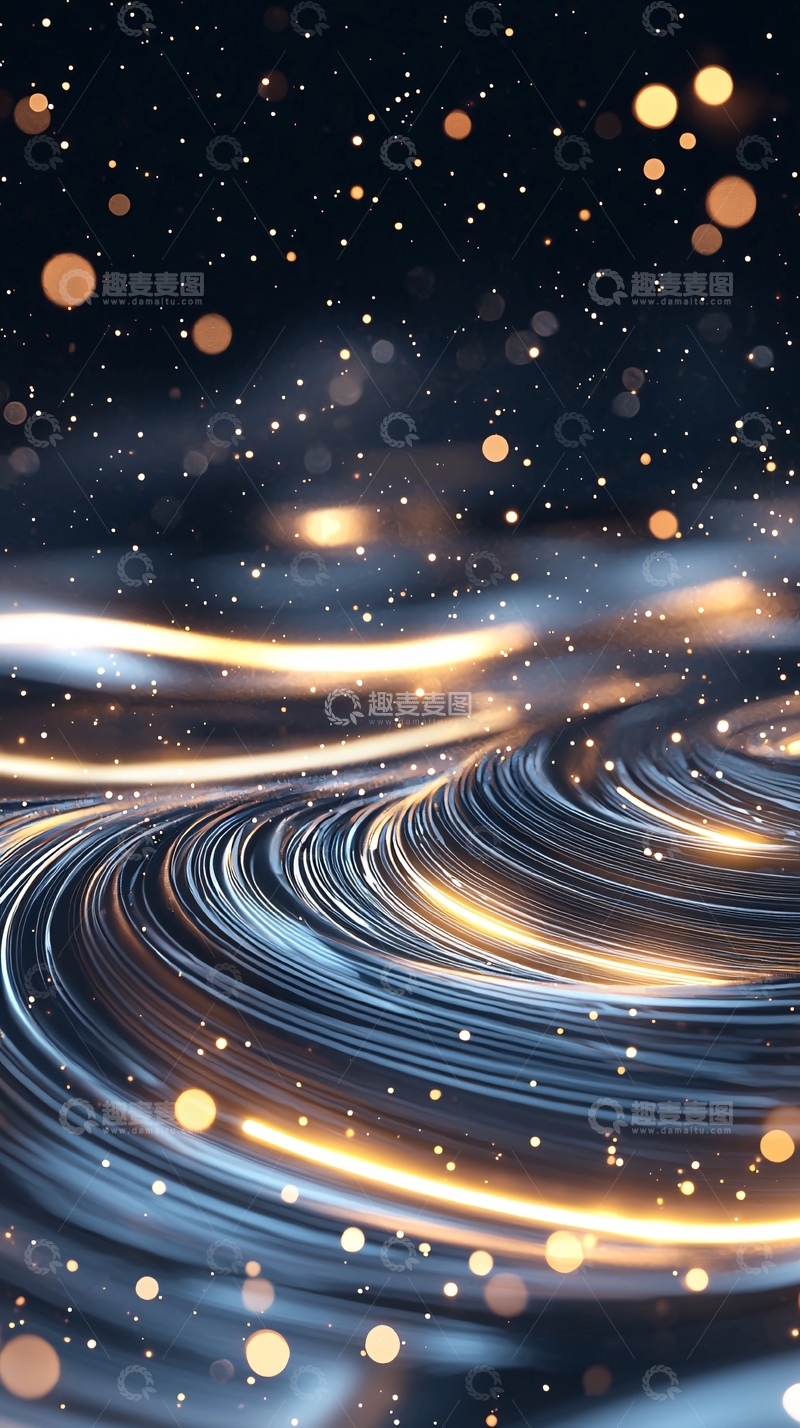 高清大图下载【趣麦麦图】星光轨迹流动抽象背景