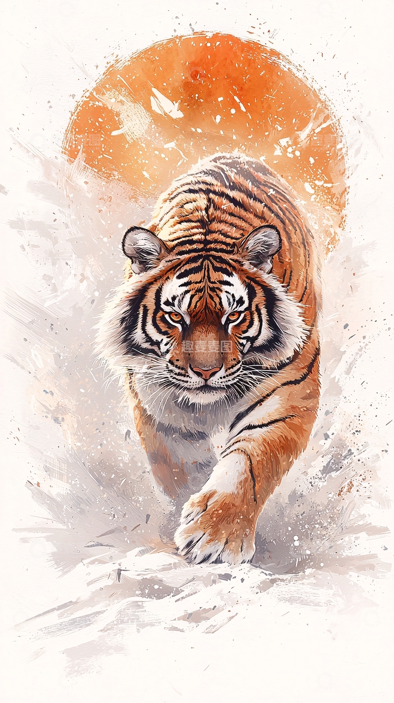 高清大图下载【趣麦麦图】威风凛凛的下山虎