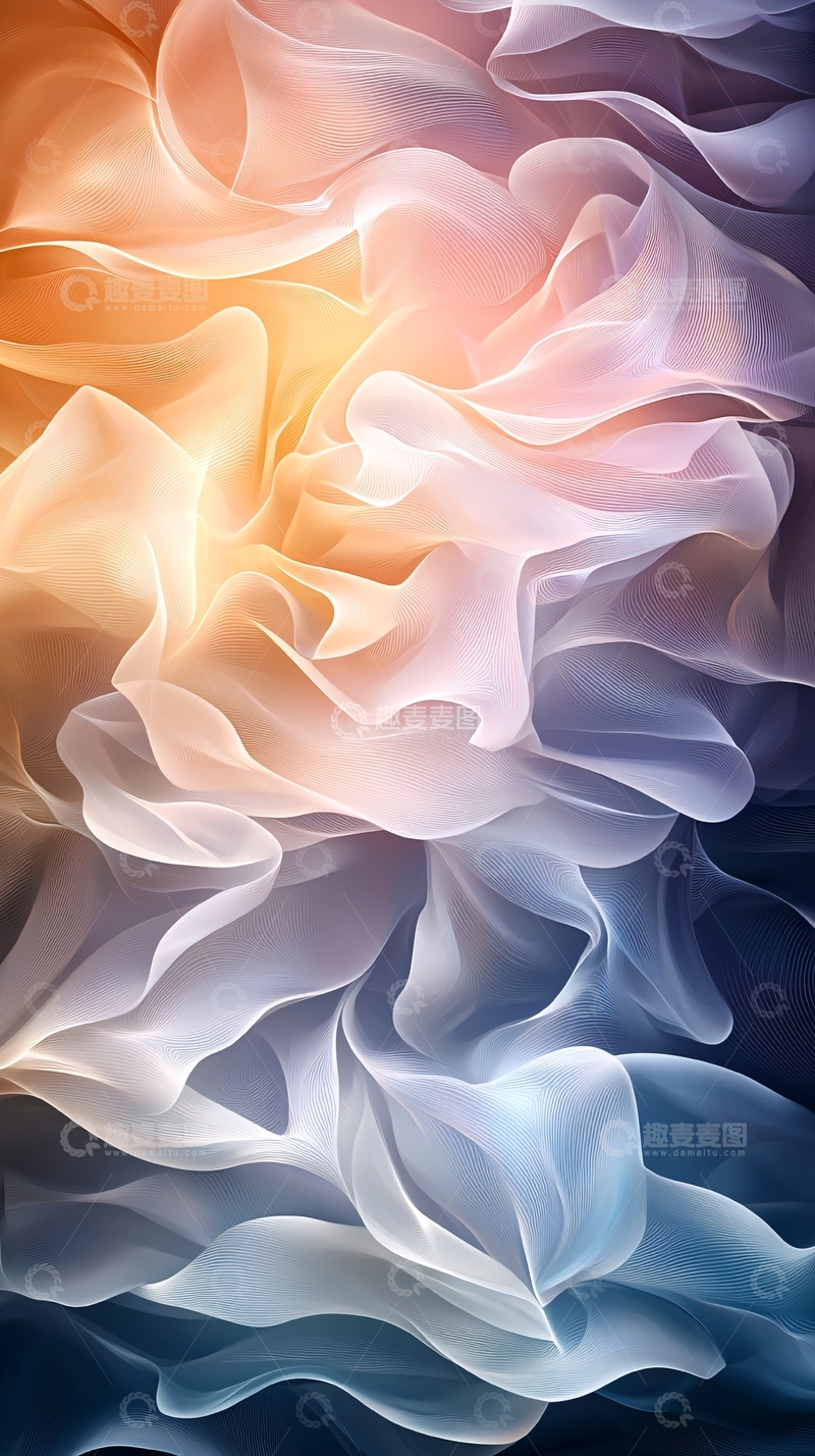 高清大图下载【趣麦麦图】抽象流动渐变图案