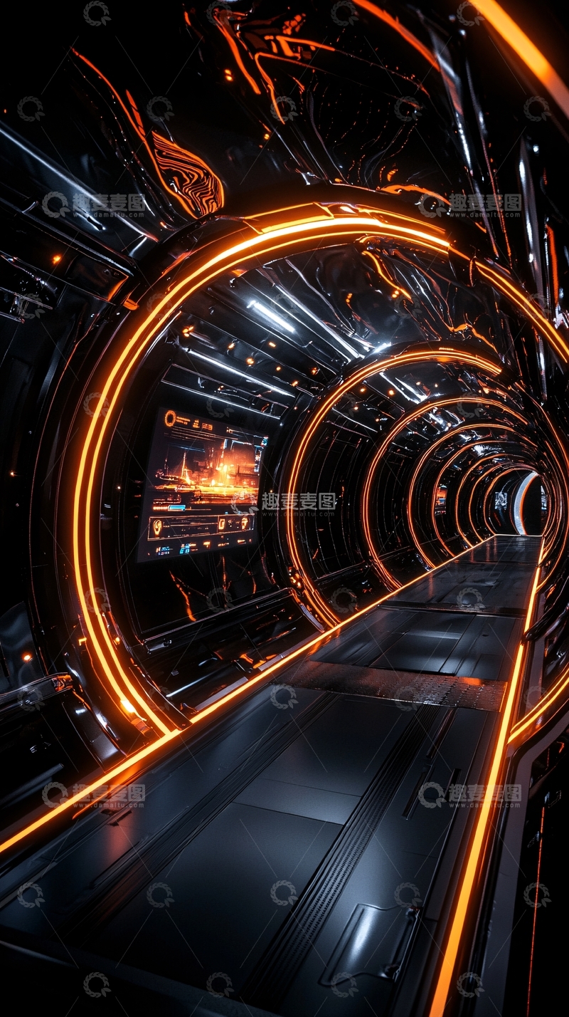 高清大图下载【趣麦麦图】未来科技感隧道
