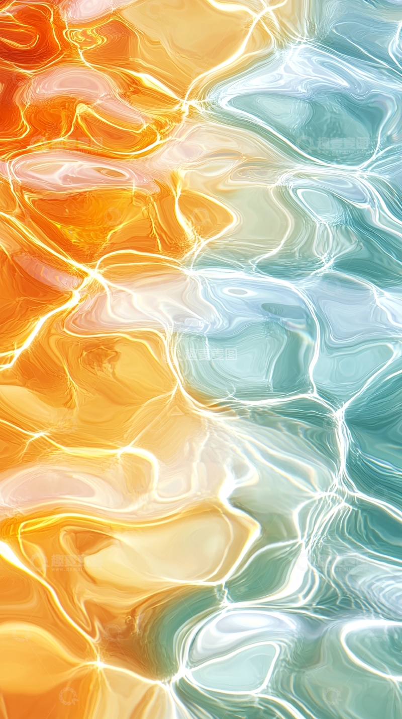 高清大图下载【趣麦麦图】水面光影交错的抽象图案