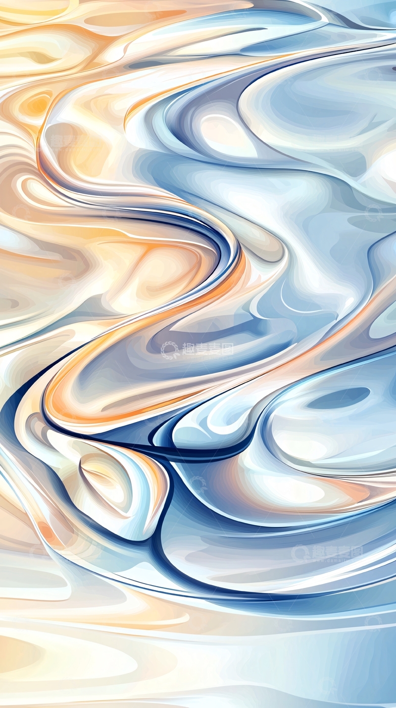 高清大图下载【趣麦麦图】抽象流体渐变艺术壁纸