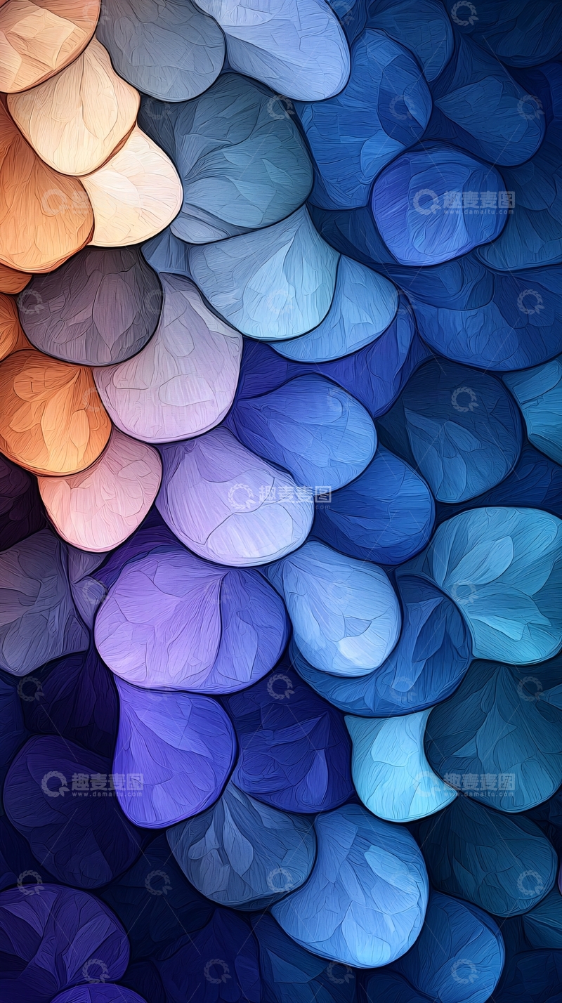 高清大图下载【趣麦麦图】渐变色鹅卵石肌理