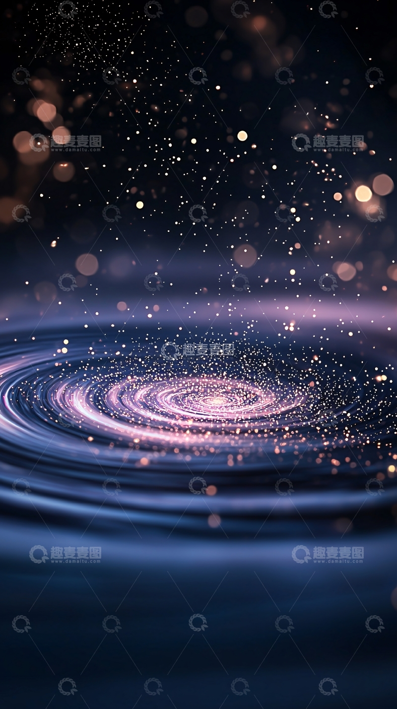 高清大图下载【趣麦麦图】梦幻星空旋转星云