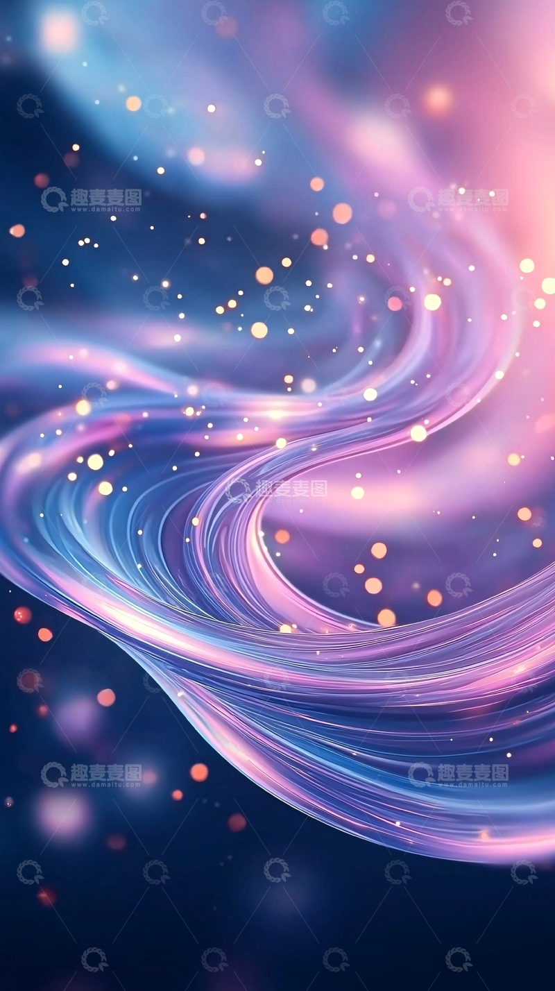 高清大图下载【趣麦麦图】梦幻光影流动线条