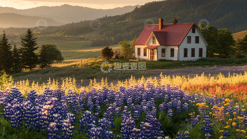 高清大图下载【趣麦麦图】田园风光小屋