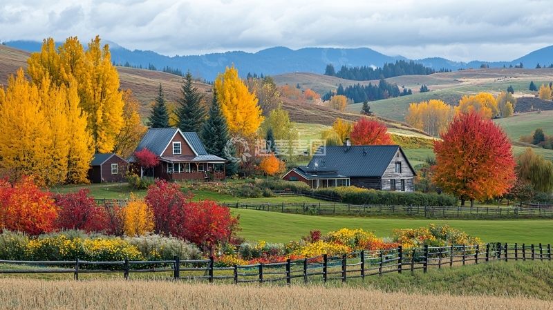 高清大图下载【趣麦麦图】秋季乡村风景