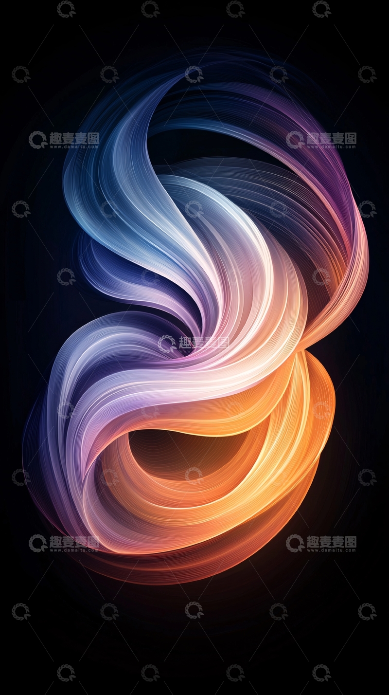 高清大图下载【趣麦麦图】彩色流体抽象背景图