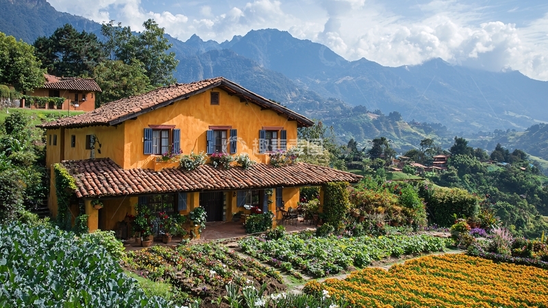 高清大图下载【趣麦麦图】山间小屋高清图片