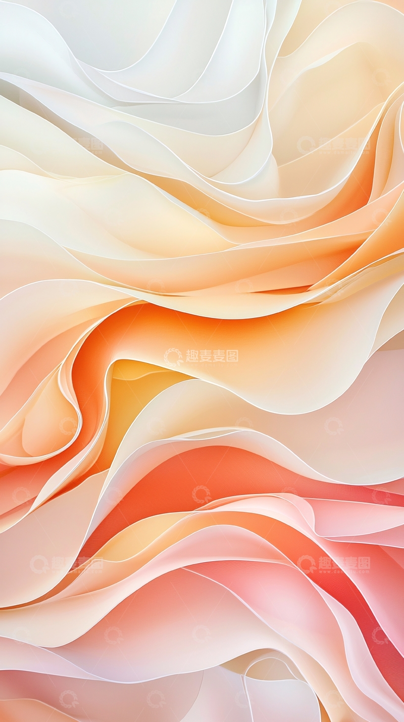 高清大图下载【趣麦麦图】柔和色彩流动抽象背景