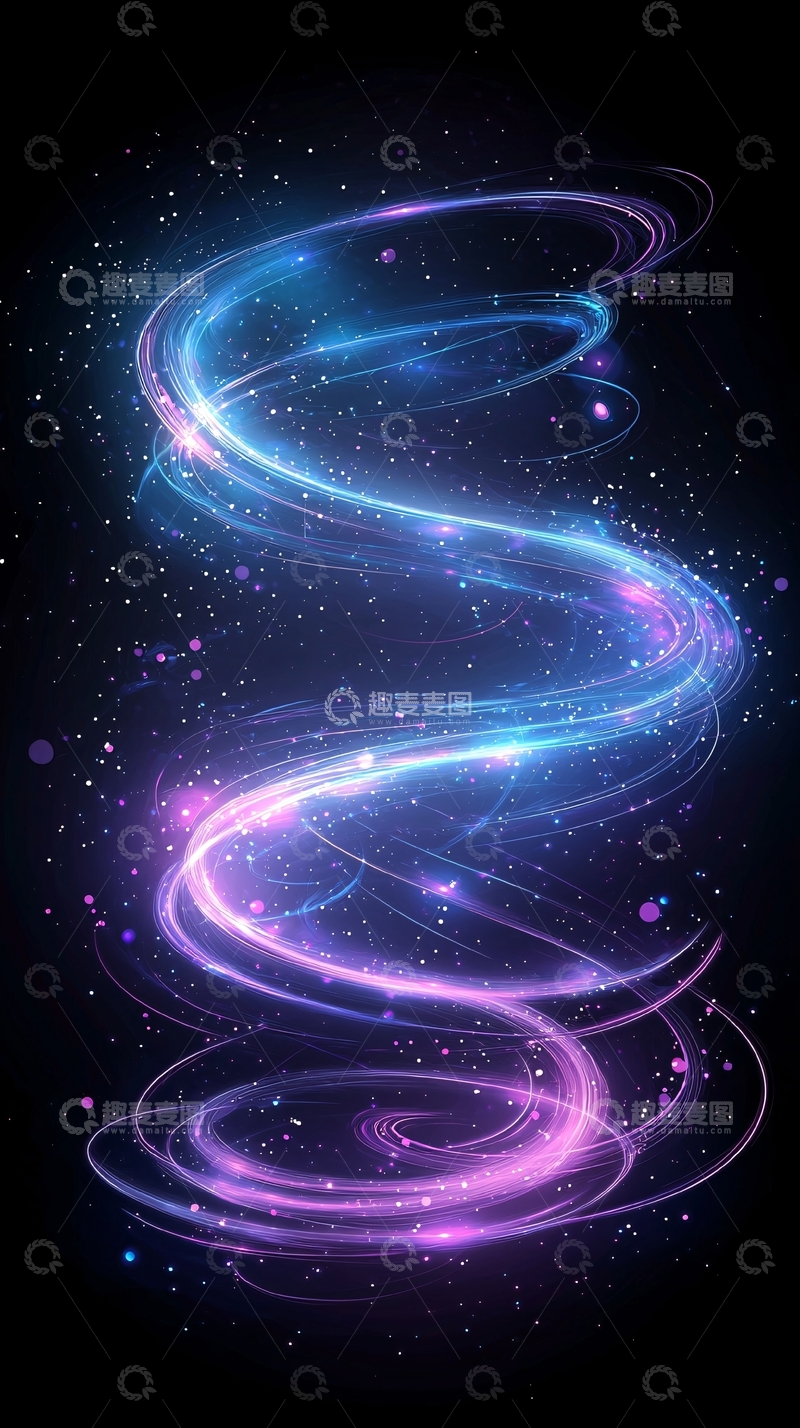高清大图下载【趣麦麦图】光线缠绕形成的梦幻漩涡