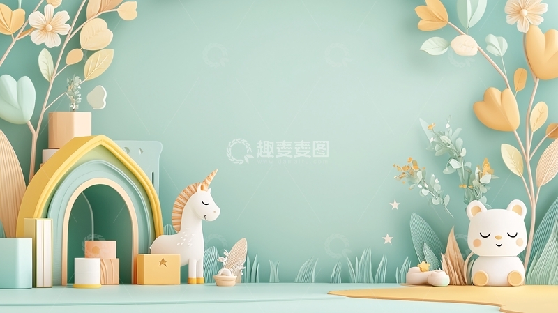 高清大图下载【趣麦麦图】卡通玩具背景墙