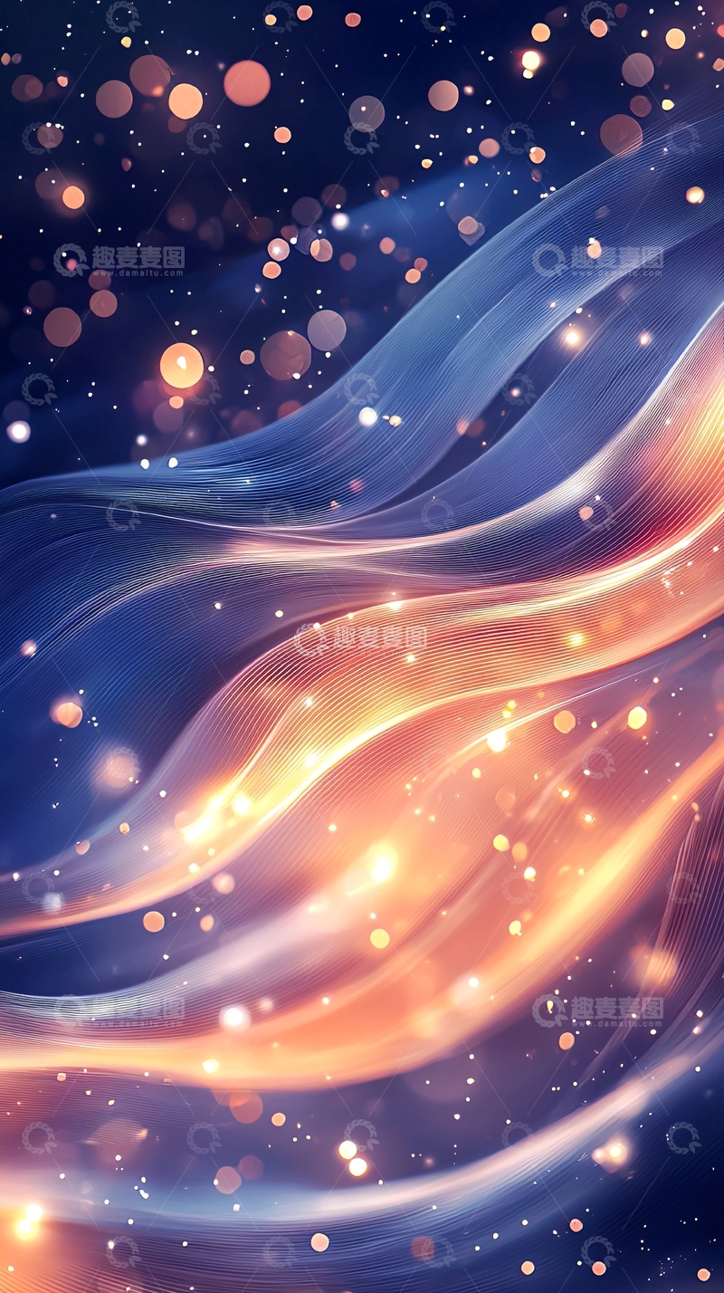 高清大图下载【趣麦麦图】抽象光线流动背景