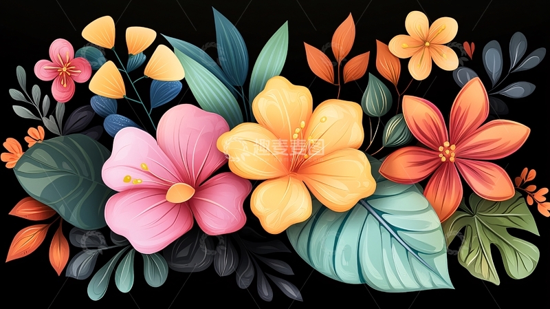 高清大图下载【趣麦麦图】色彩鲜艳的花卉