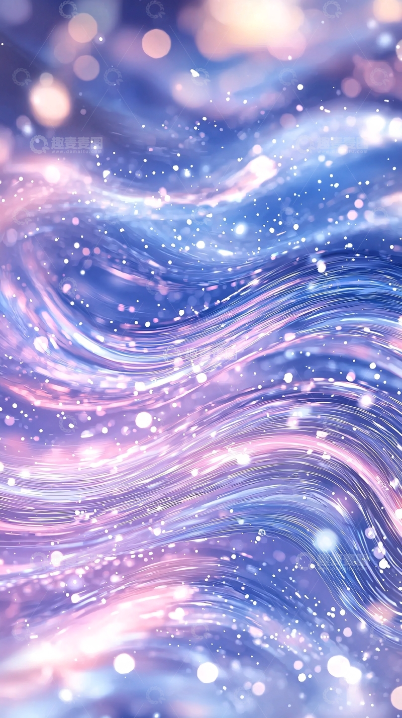 高清大图下载【趣麦麦图】梦幻星空流淌波纹