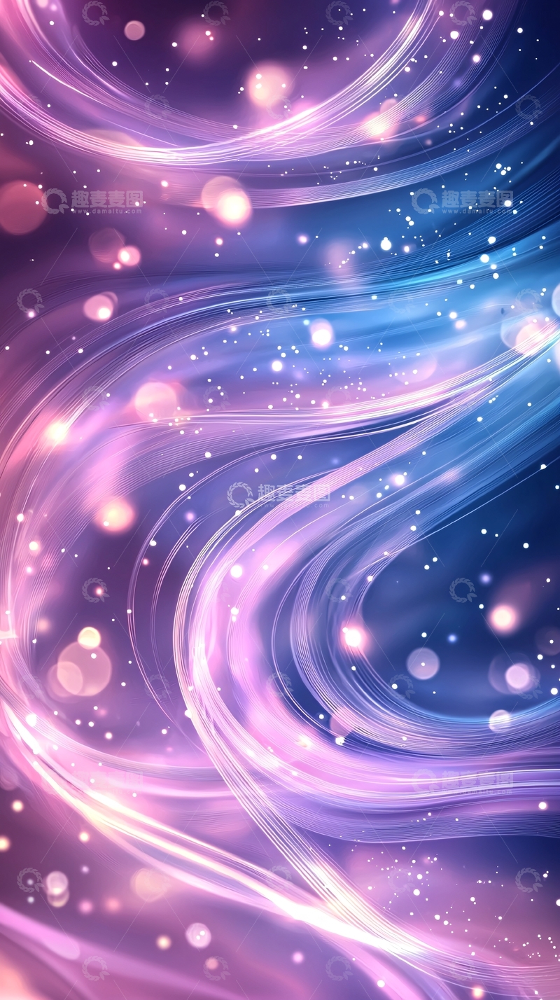 高清大图下载【趣麦麦图】梦幻紫色蓝色光晕背景