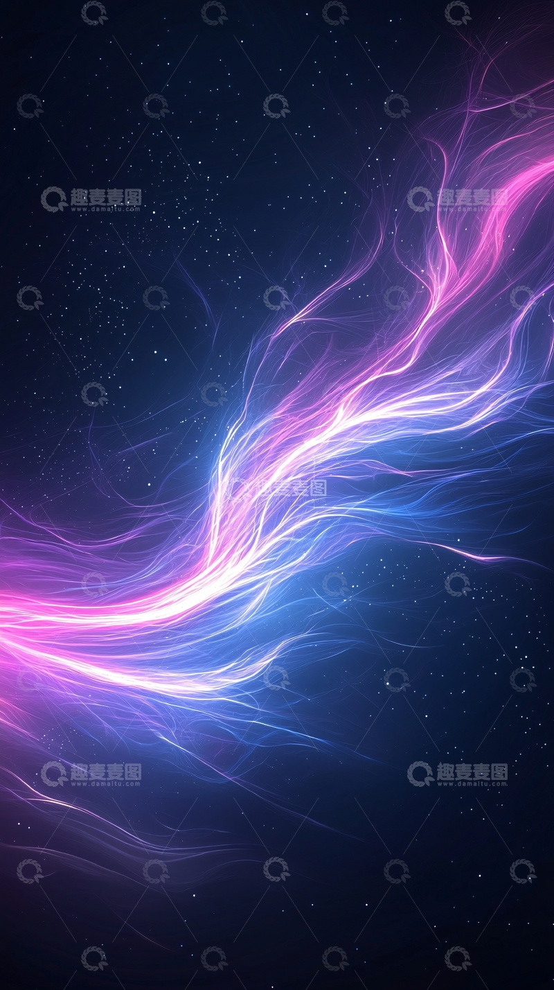 高清大图下载【趣麦麦图】梦幻光线流动背景