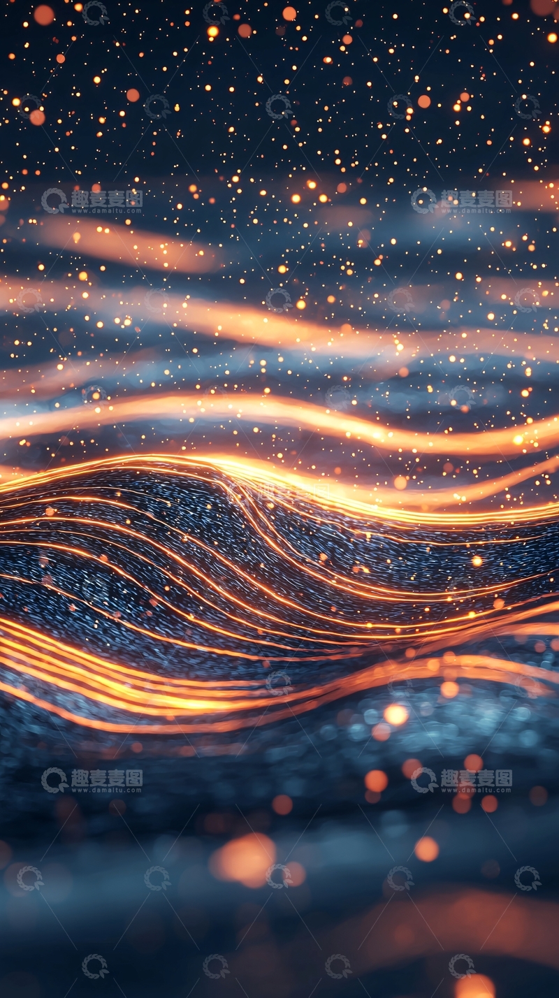 高清大图下载【趣麦麦图】闪耀曲线背景