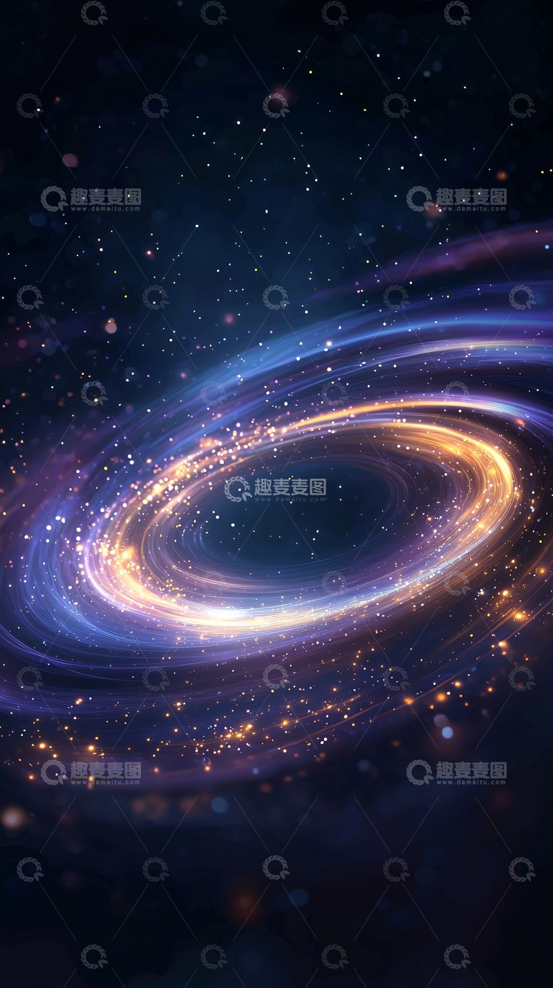 高清大图下载【趣麦麦图】绚丽的宇宙星空漩涡