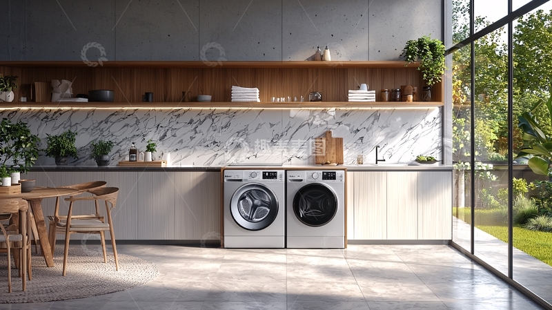 高清大图下载【趣麦麦图】现代洗衣房高清图片